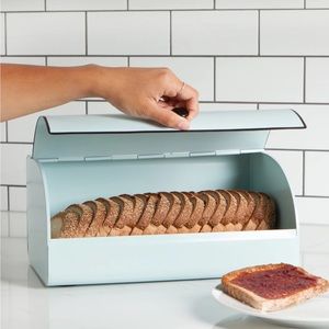 BREAD bin-metal robin’s egg blue-vintage style & color-NWT